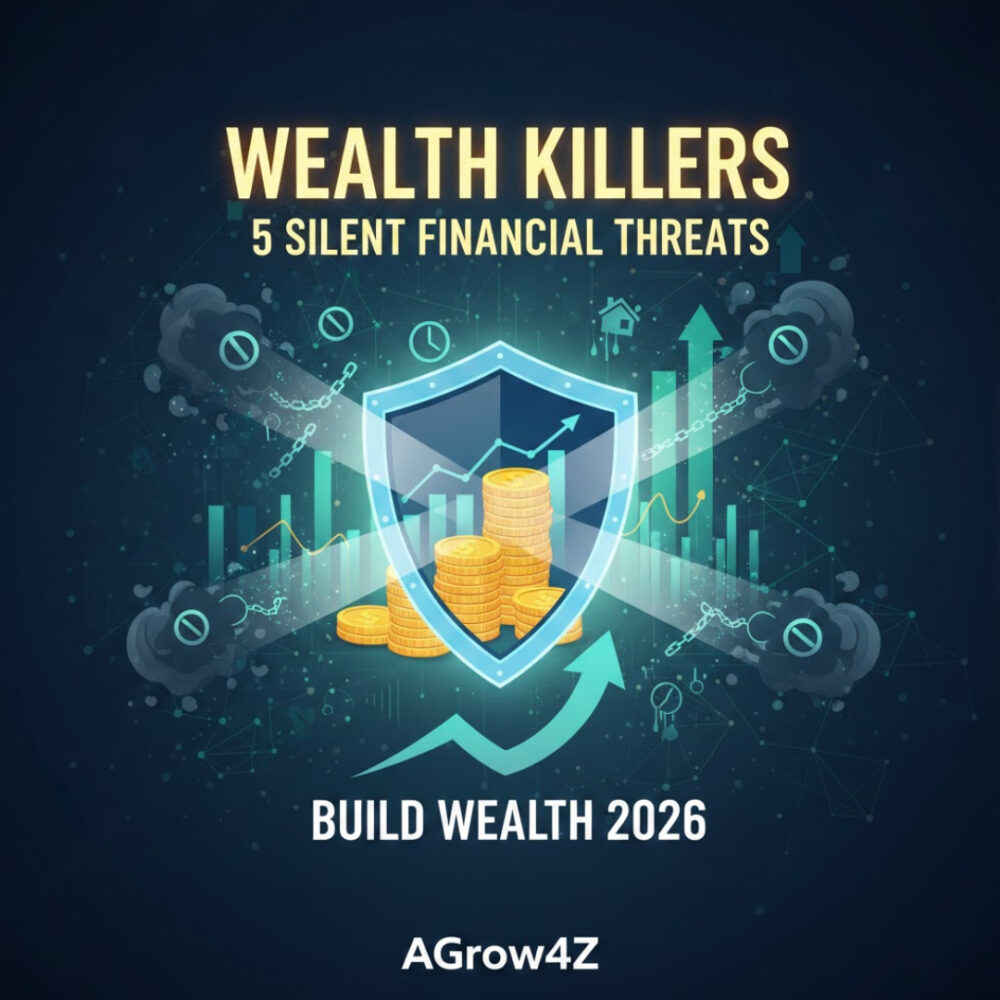Shield protecting growing wealth from financial threats.