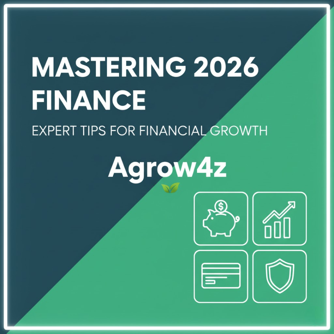 Finance strategies 2026 thumbnail with growth icons